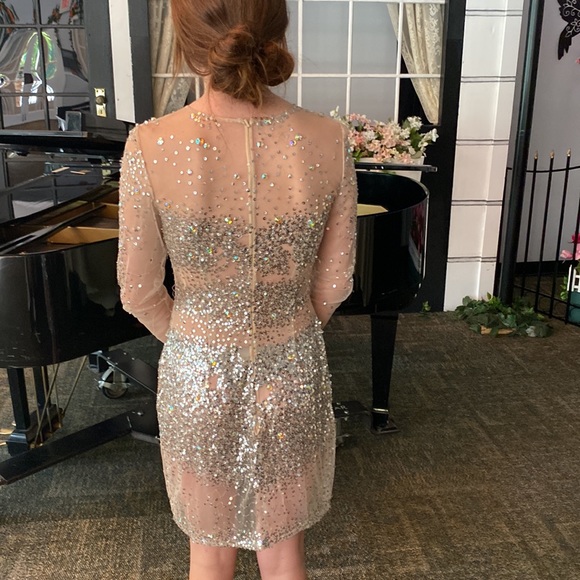 Sequined Mesh mini. Custom made for a New Year’s Eve show worn on stage. - Picture 2 of 2